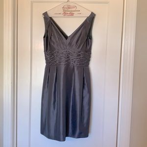 JS Boutique Shiny Pewter Sleeveless Dress